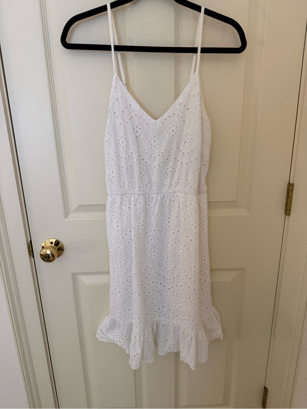 White Eyelet Spaghetti Strap Sundress